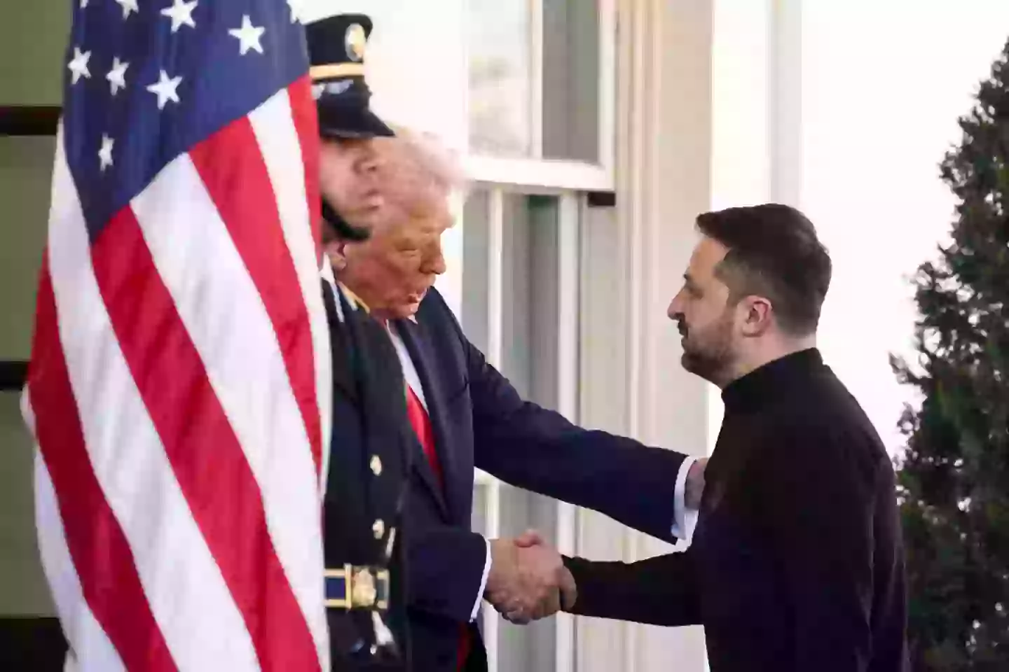 Trump used the 'bone-crusher handshake' when Zelenskyy visited in February (Jim Lo Scalzo/EPA/Bloomberg via Getty Images)