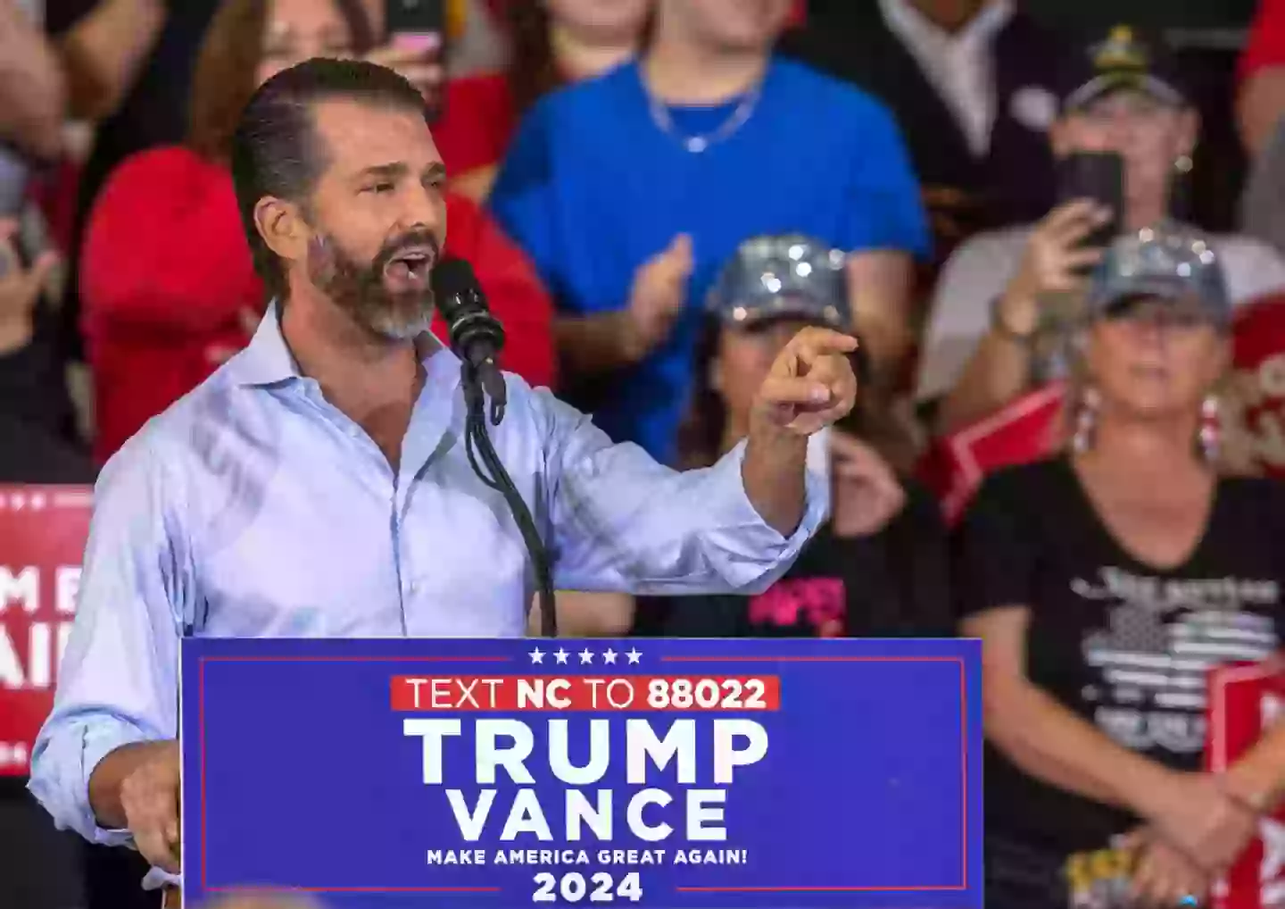 Donald Trump Jr took to Twitter to comment on Biden's cancer diagnosis (GRANT BALDWIN/AFP via Getty Images)