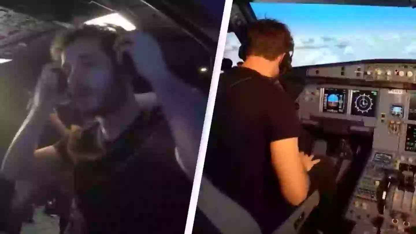 Man with no experience flying planes simulates having to do an emergency landing