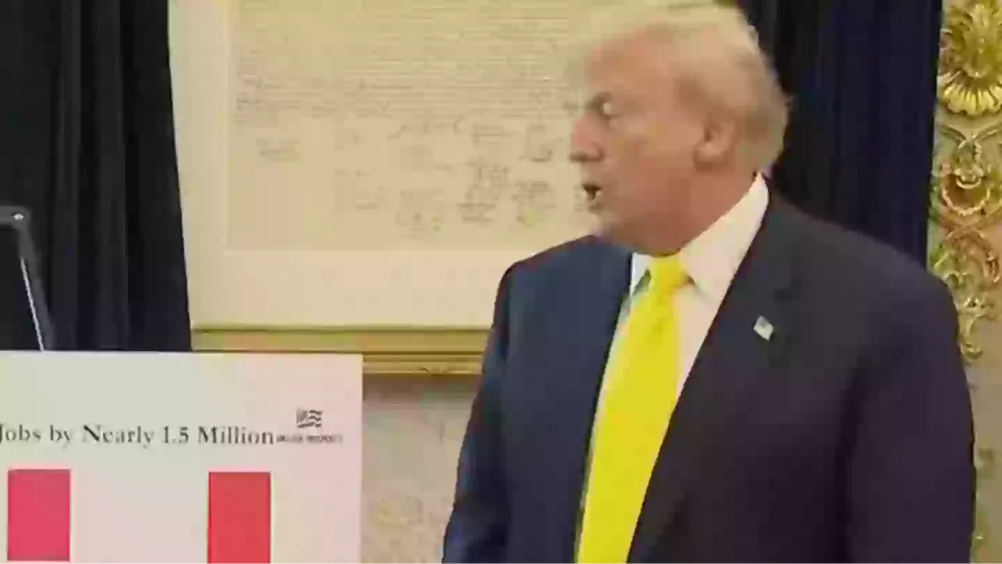 People are left asking one question after Trump shows off new chart with no explanation what it shows