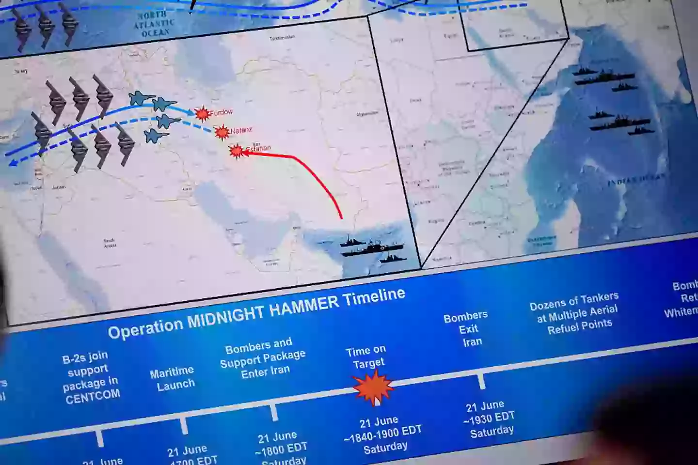 America's air strikes on Iran was dubbed 'Operation Midnight Hammer' (Andrew Harnik/Getty Images)