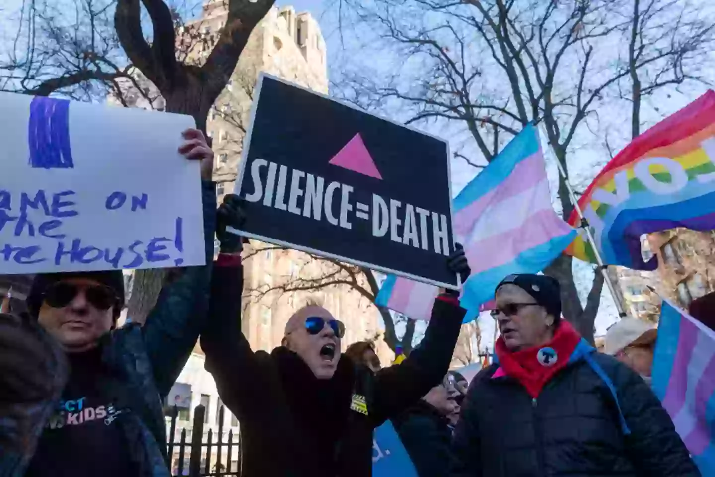 Protestors came together to take a stand against the changes (Spencer Platt/Getty Images)