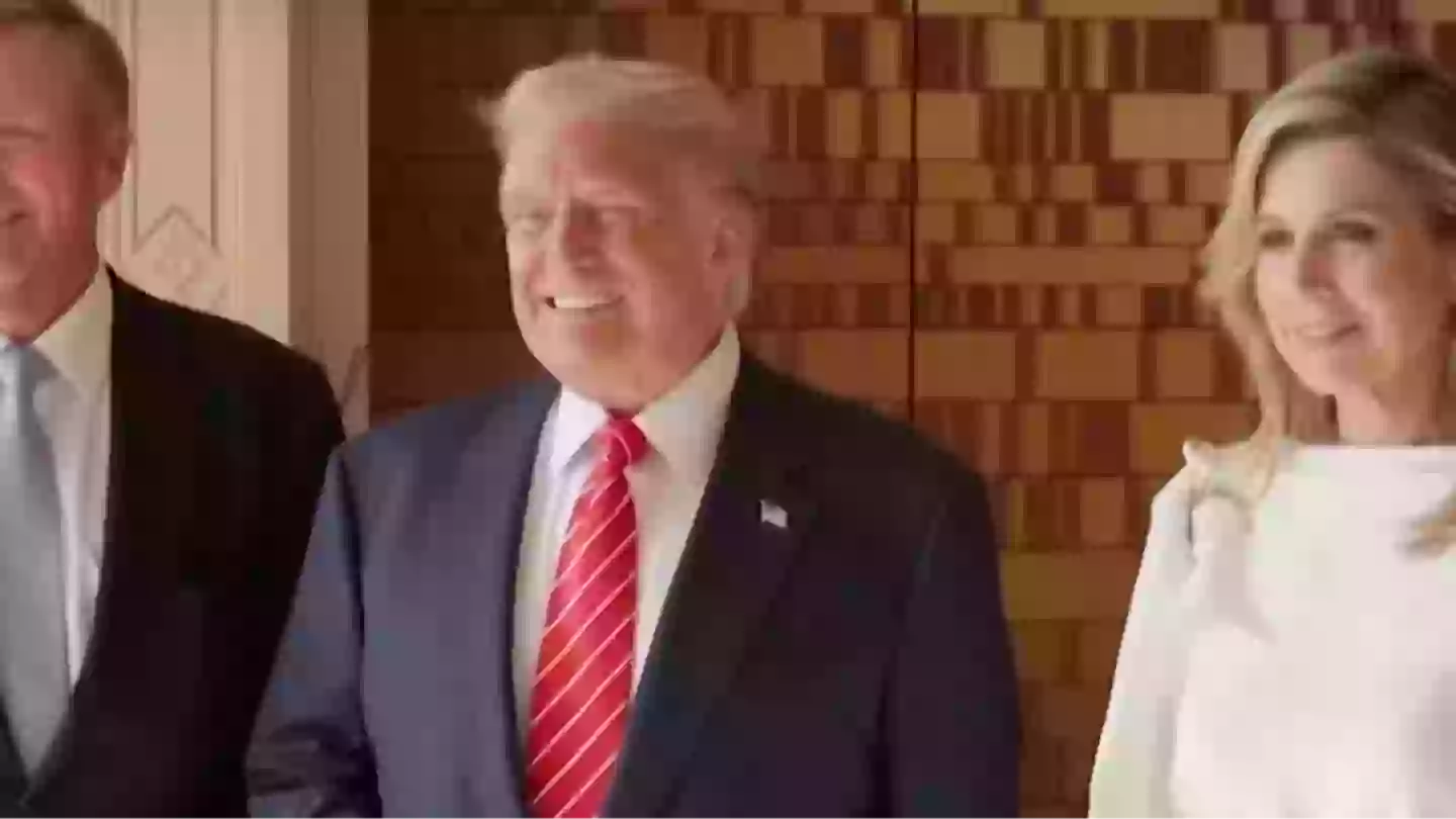 Dutch Queen accused of mocking Donald Trump on live TV as he was standing next to her