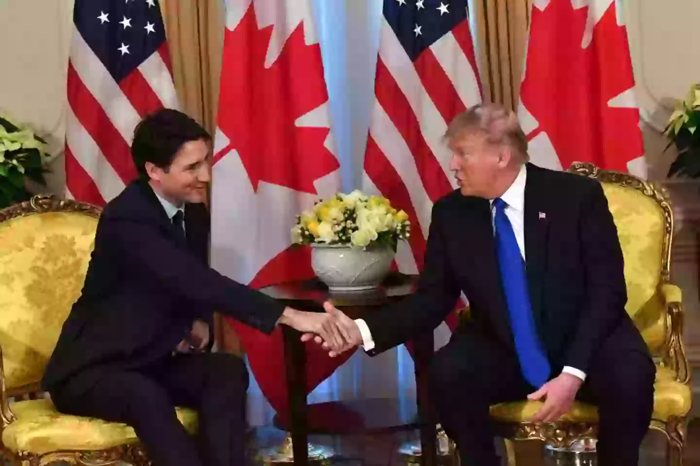 Donald Trump and Canada Prime Minister Justin Trudeau are now in a trade war over tariffs (NICHOLAS KAMM/AFP via Getty Images)