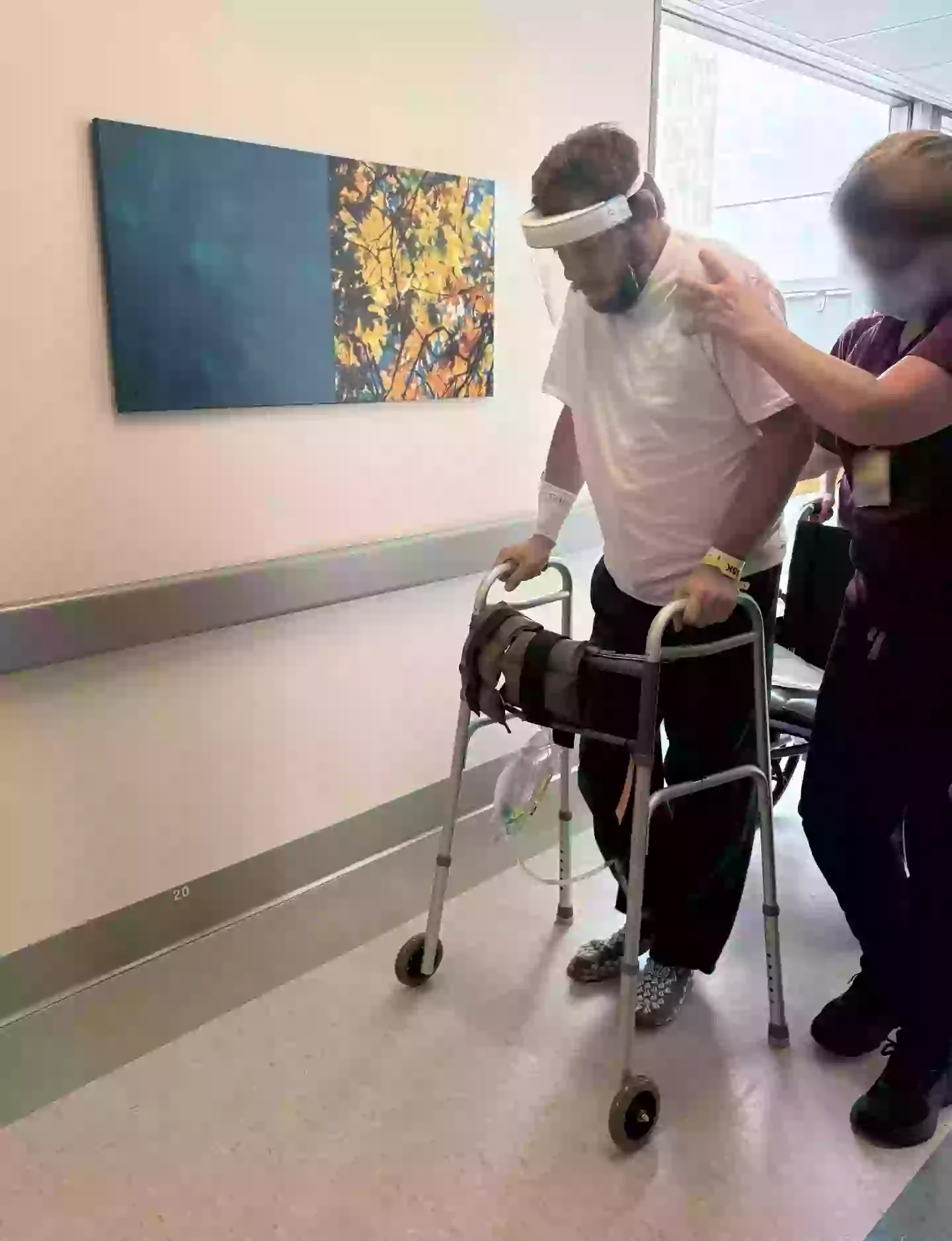 Ian is having rehabilitation to help him to walk again (Kennedy News)