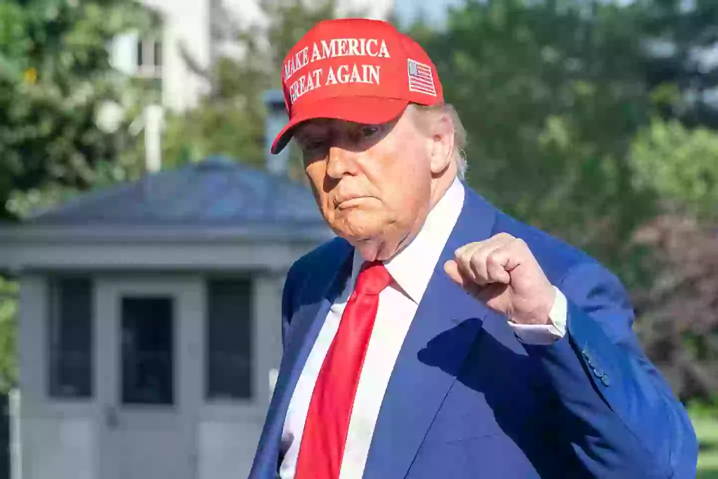 Trump said he hopes the ceasefire will be 'forever' (Ron Sachs/CNP/Bloomberg via Getty Images)