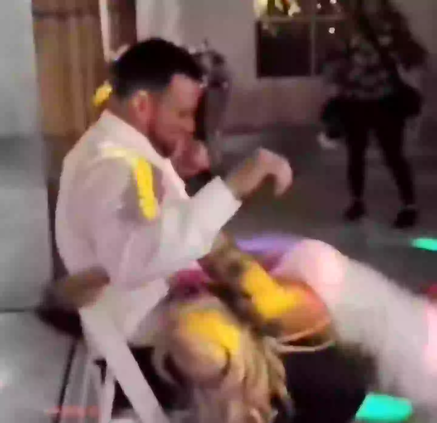 Natalie showed off her moves in front of her loved ones.