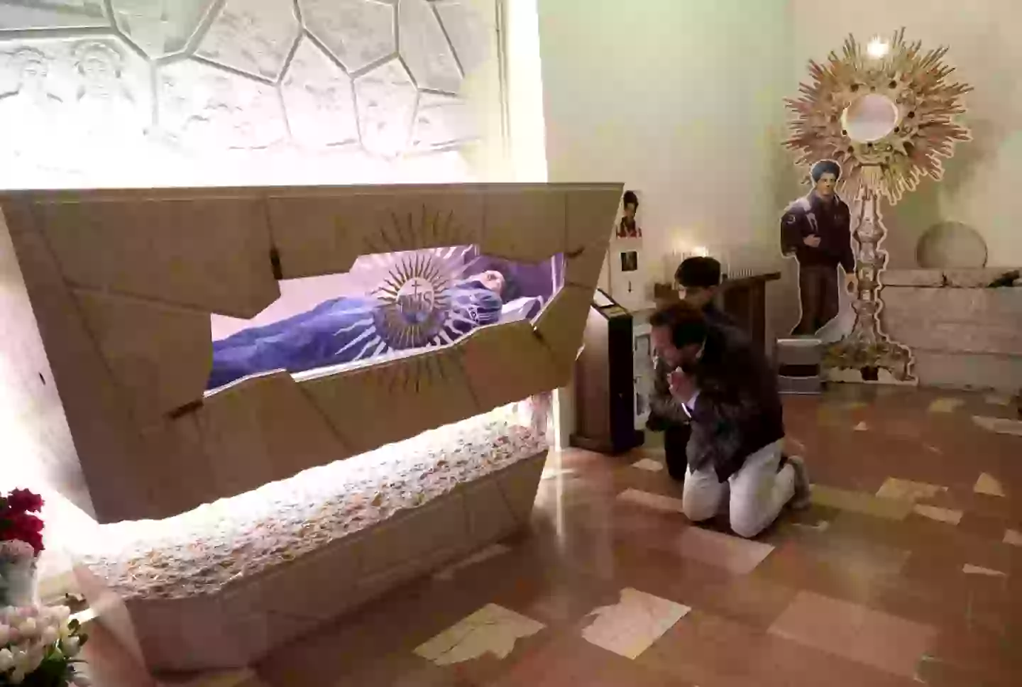 Carlo Acutis has been laid to rest and preserved in the Church of Santa Maria Maggiore, Italy (Franco Origlia/Getty Images)