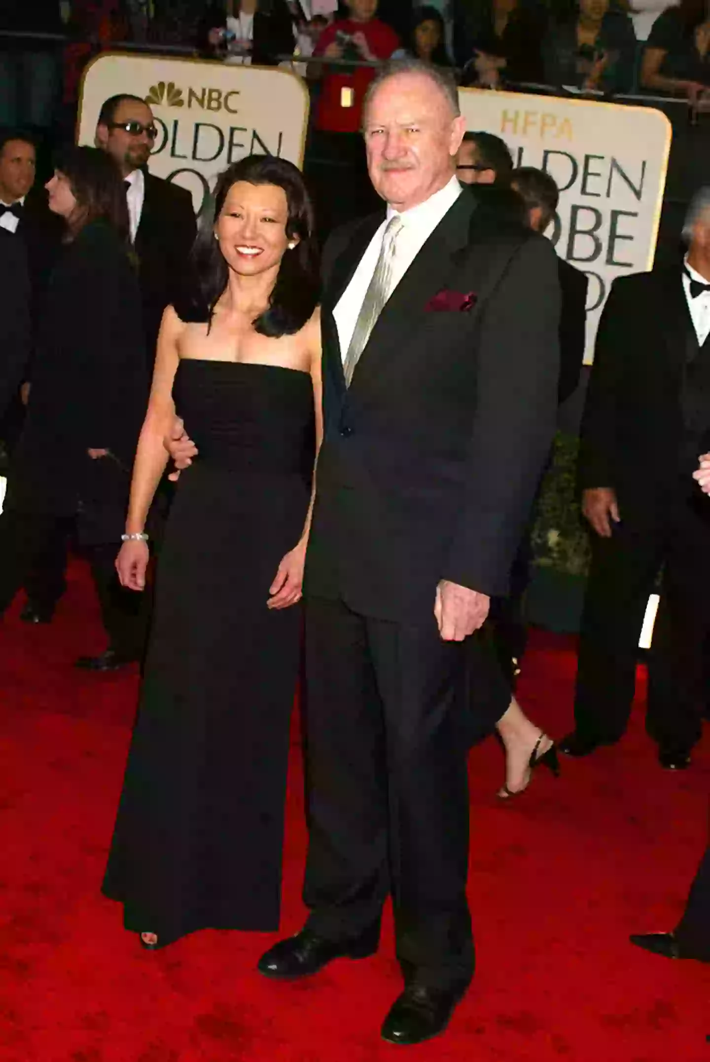 Gene Hackman and wife Betsy Arakawa during the 60th Annual Golden Globe Awards in 2003 (Jeffrey Mayer/WireImage)