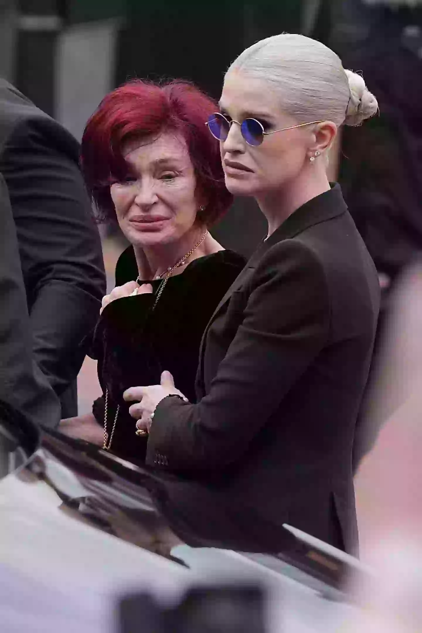Kelly Osbourne appeared to be wearing her late father's glasses ahead of his funeral (Christopher Furlong/Getty Images)