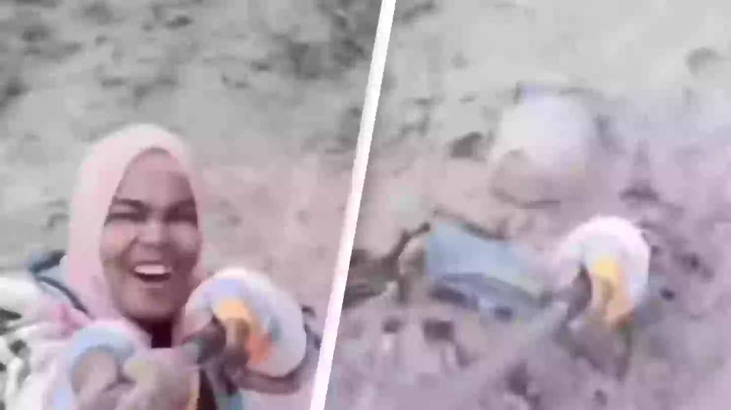 Woman captures ‘near-death experience’ as she films insane selfie footage during a tsunami