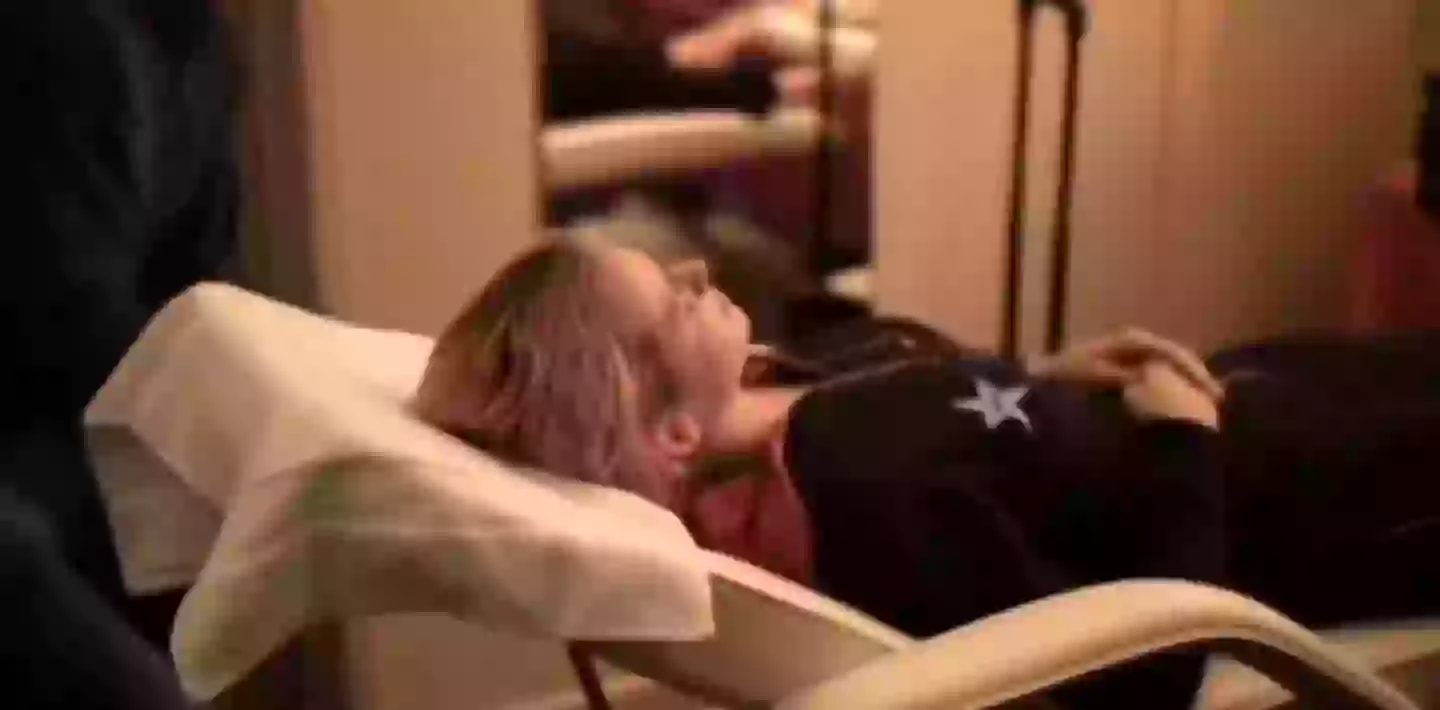 Katy Perry was shown moments after allegedly receiving the text message from her now ex-husband.