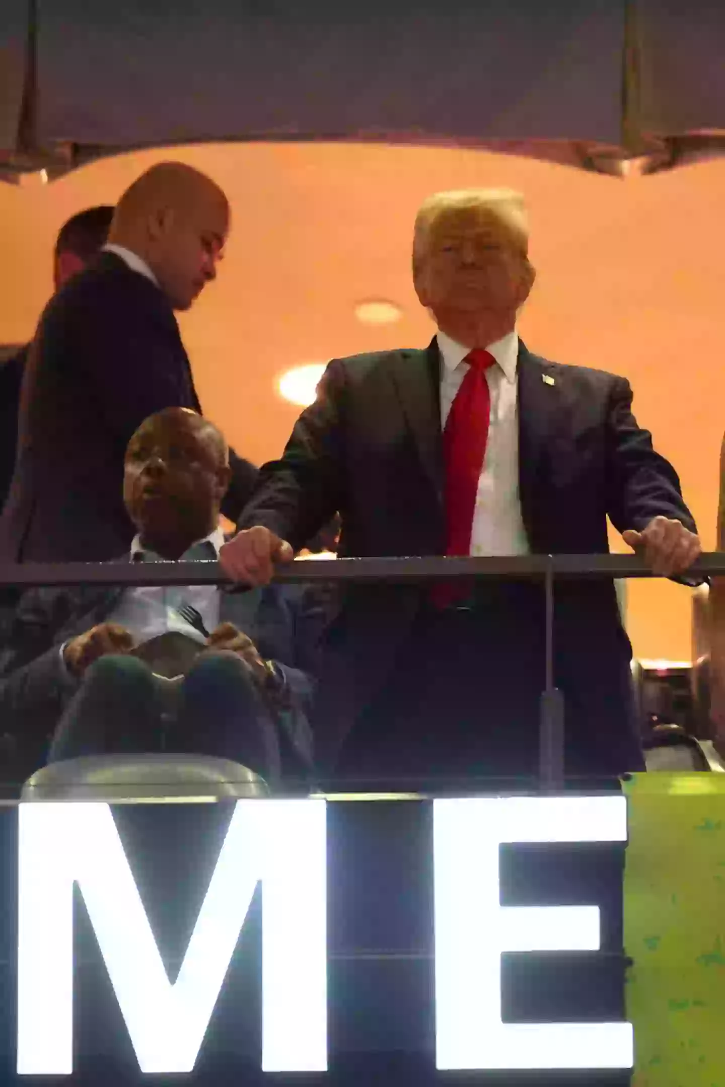 President Donald Trump is also in the stands as a neutral (Gregory Shamus/Getty Imag