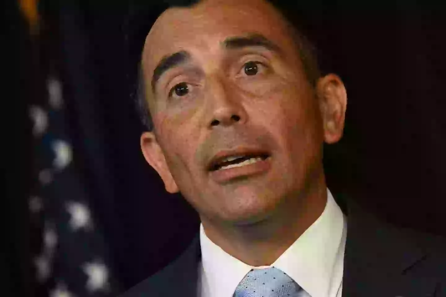 Former US Attorney for the Central District of California Martin Estrada features in the doc (PATRICK T. FALLON/AFP via Getty Images)