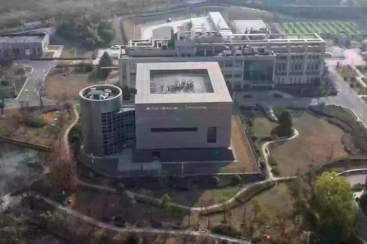 The landing page states that COVID-19 came from the Wuhan lab (HECTOR RETAMAL / Contributor / Getty)