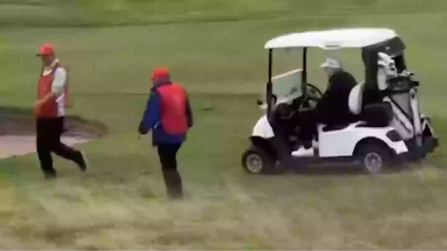 Trump roasted after shocking footage shows the president ‘cheating’ on golf course