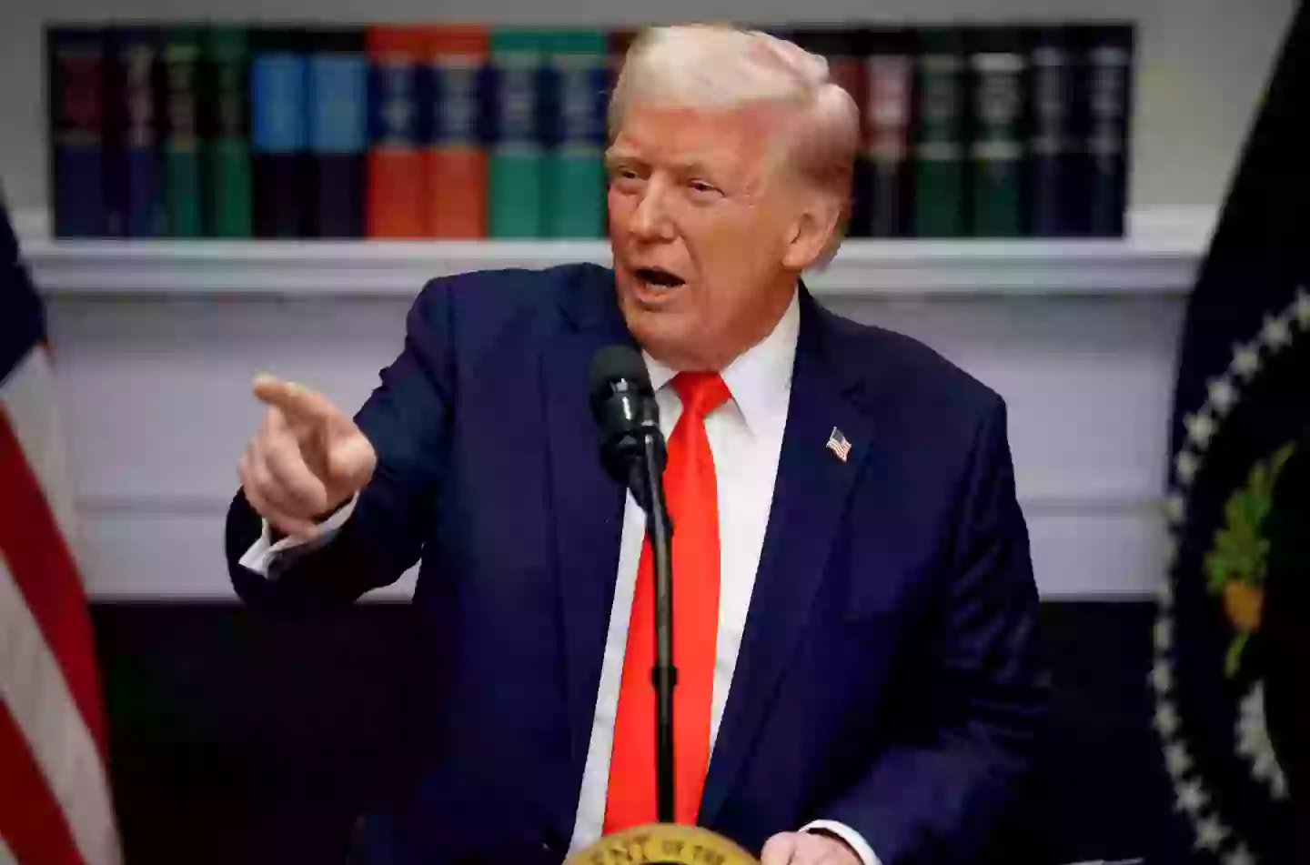 Donald Trump took shots from Trudeau and his successor Carney on Sunday (Andrew Harnik/Getty Images)