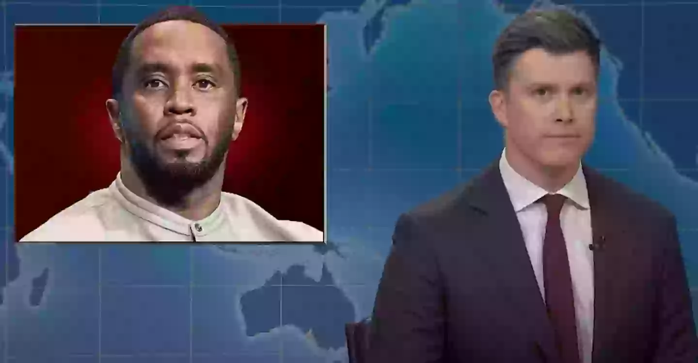 Colin Jost's comment was accompanied by a picture of Diddy (NBC)