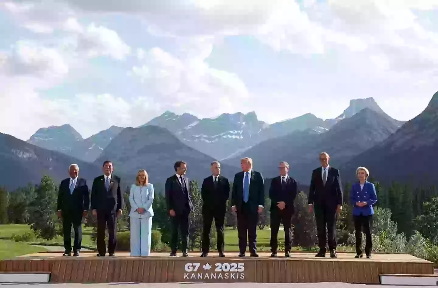 The G7 made a statement calling for a 'de-escalation of hostilities in the Middle East' as Trump left (SUZANNE PLUNKETT/POOL/AFP via Getty Images)