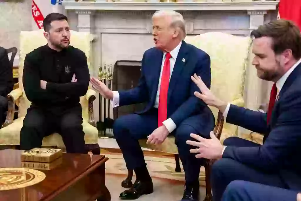 Vance ignited a heated debate with Ukrainian President Volodymyr Zelenskyy, who he and Trump invited to the White House where they berated him on national television (Jim Lo Scalzo/EPA/Bloomberg via Getty Images)
