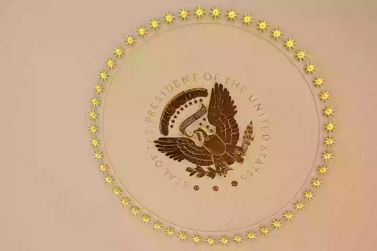 The ceiling of the Oval Office even has a gold touch (Chip Somodevilla/Getty Images)