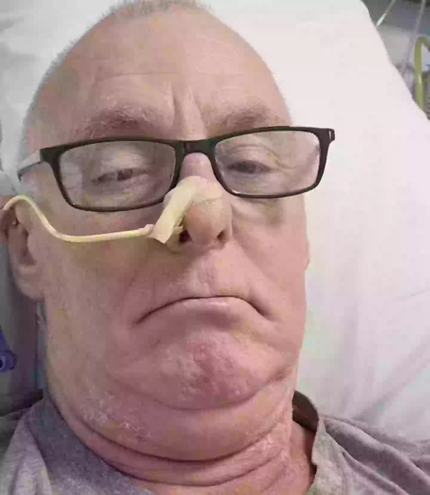 Frank Lane noticed the lump on the right side of his neck (Kennedy News and Media)