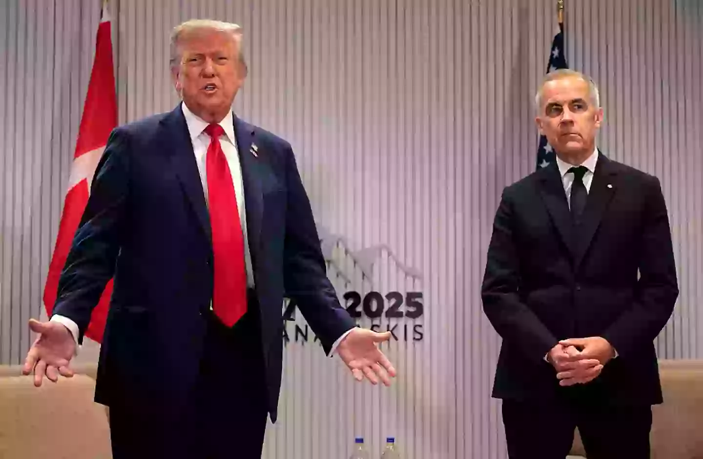 President Donald Trump has accused Canadian Prime Minister Mark Carney of 'attacking' America (Chip Somodevilla/Getty Images)