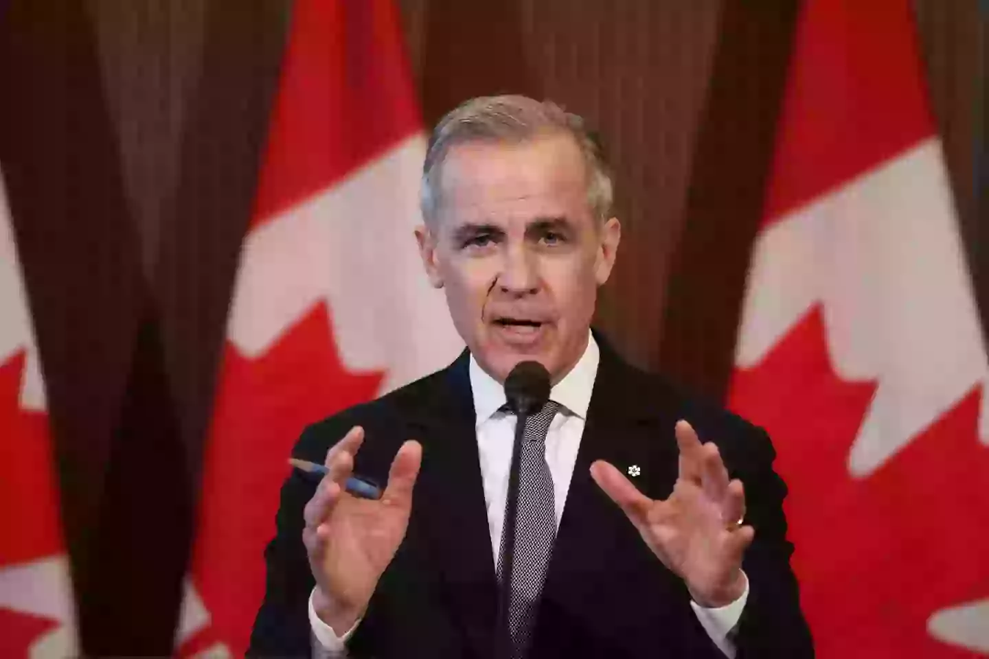 Mark Carney insisted Canada would not be backing down from a fight with the US(DAVE CHAN/AFP via Getty Images)