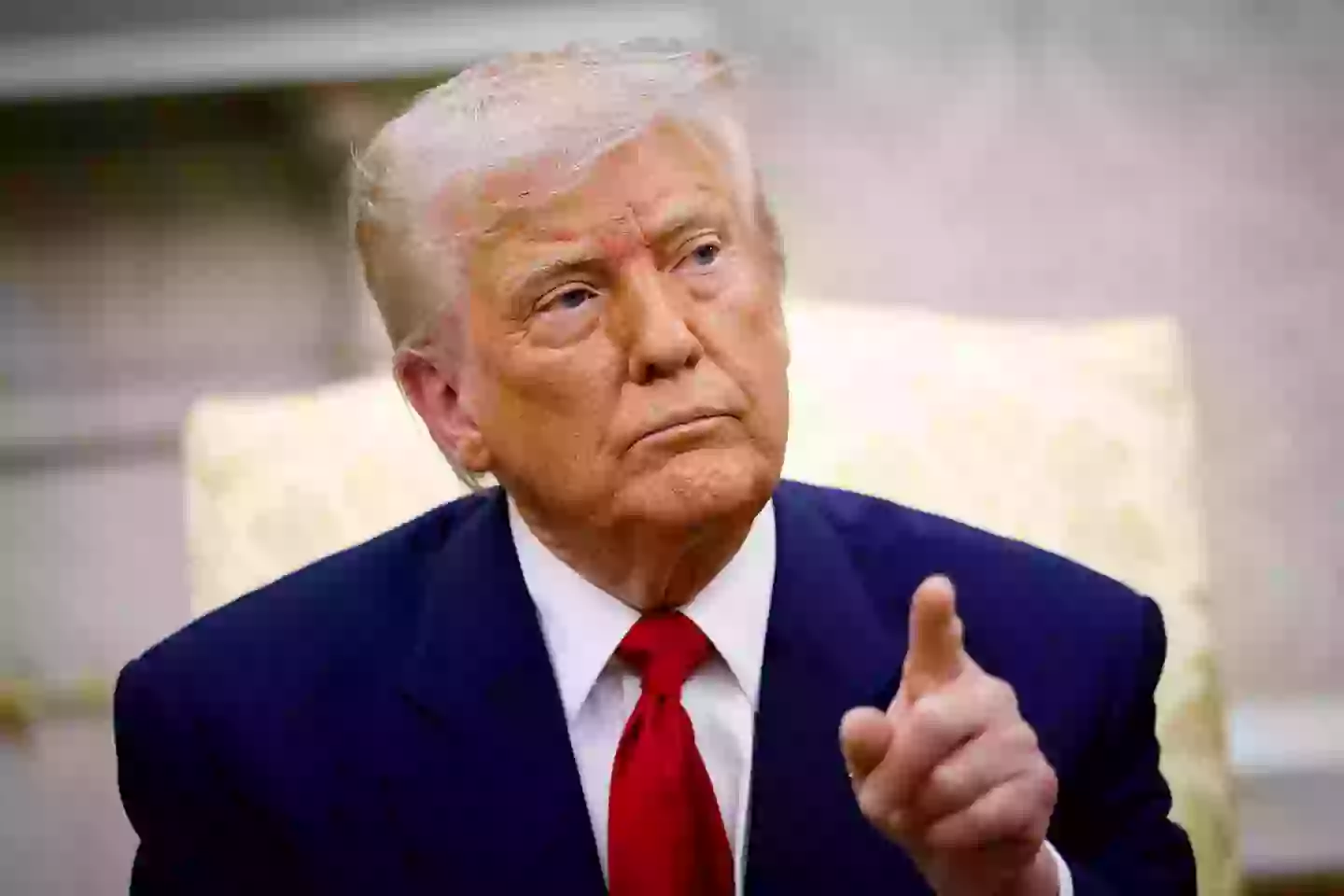 Trump appeared in a video on the fragrance website (Kevin Dietsch/Getty Images)