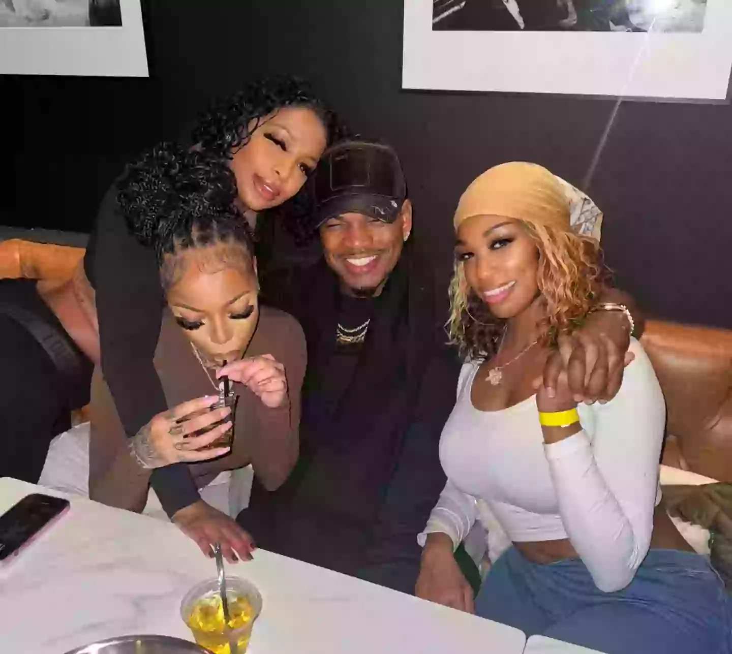 Ne-Yo pictured with three of his girlfriends (neyo/Instagram)