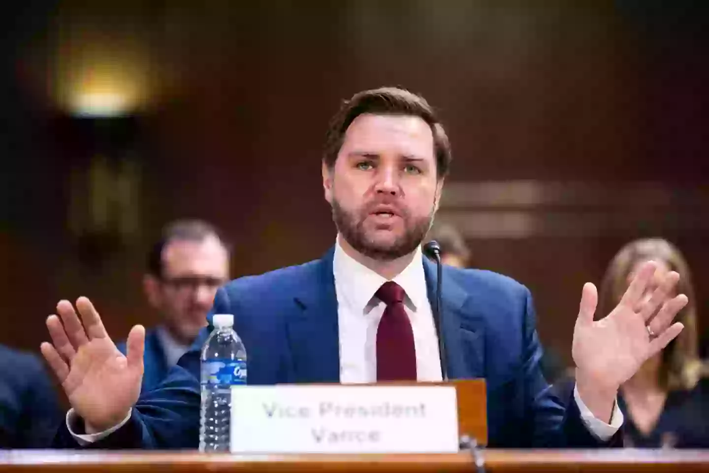 JD Vance has been speaking about an apparent interaction with protesters (Bill Clark/CQ-Roll Call, Inc via Getty Images)