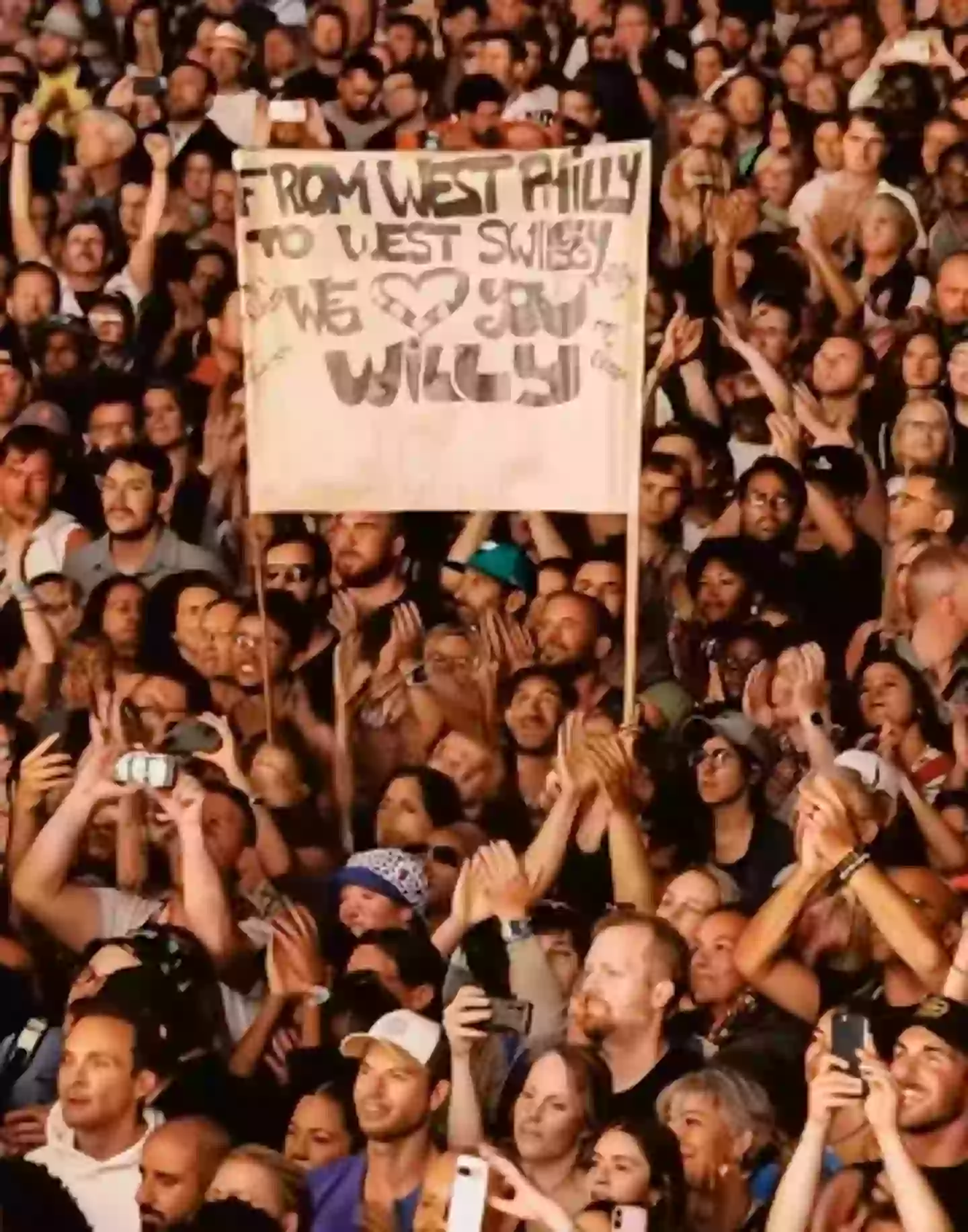 Some of the crowd don't appear to have eyes (Instagram/willsmith)