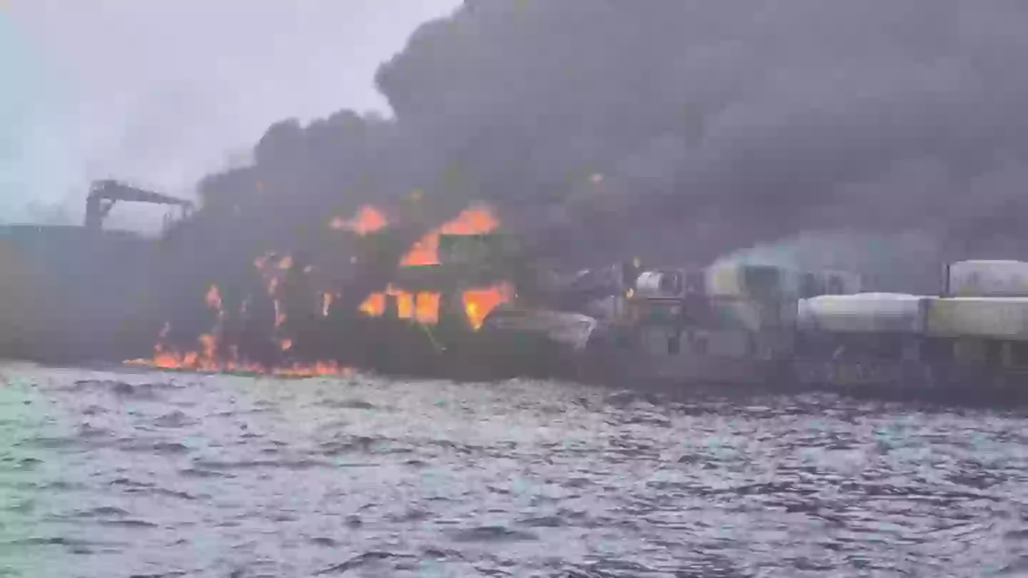 Devastating impact oil tanker bursting into flames after colliding with cargo ship could have on environment