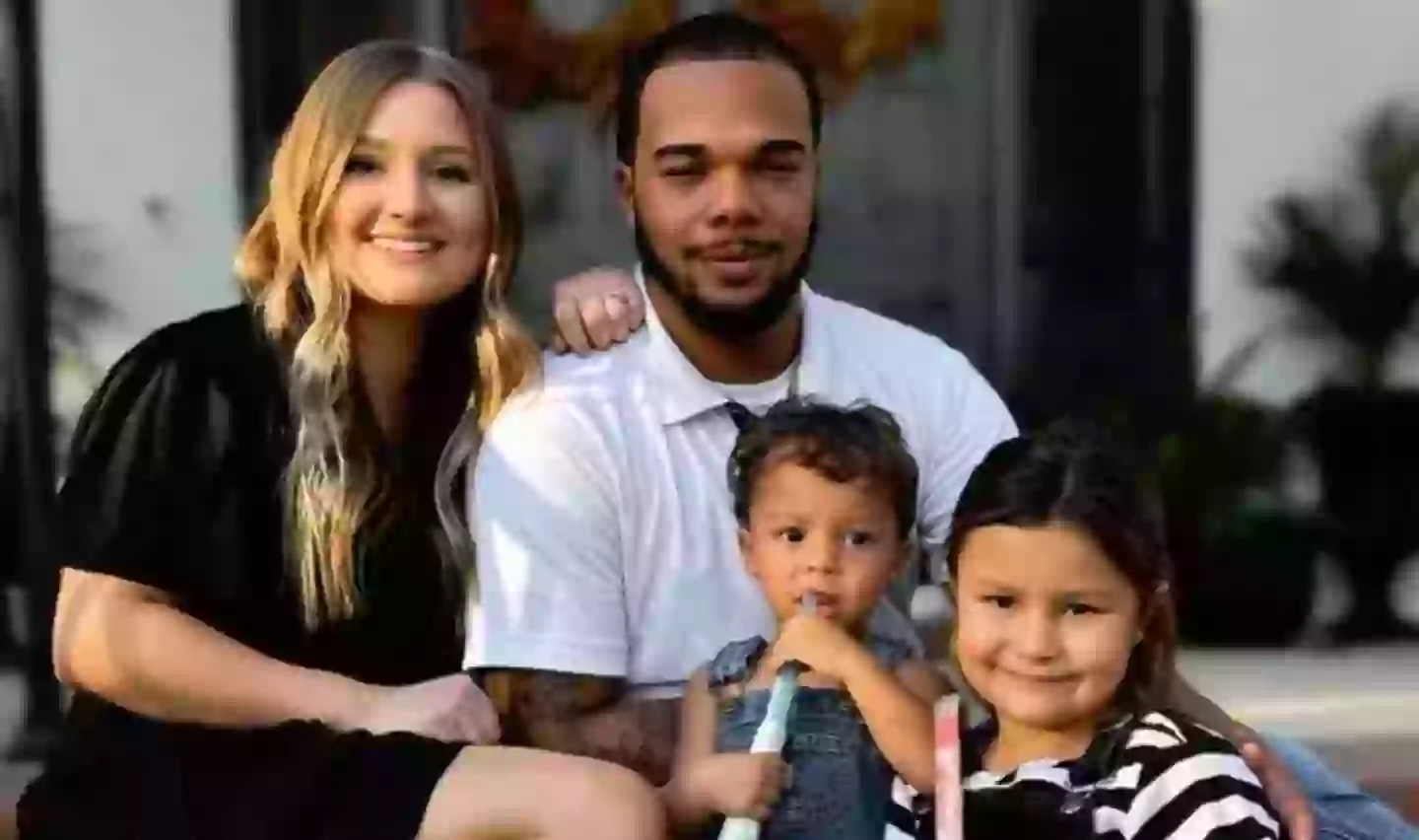 Katelynn and Jaelan Ordone seen with their children Preston and Paisley (GoFundMe)