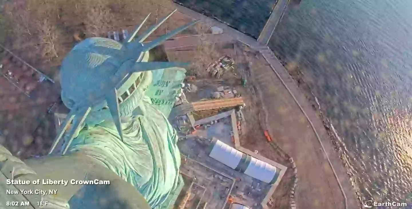 People are amazed to see the views from the torch (EarthCam/National Parks Service)