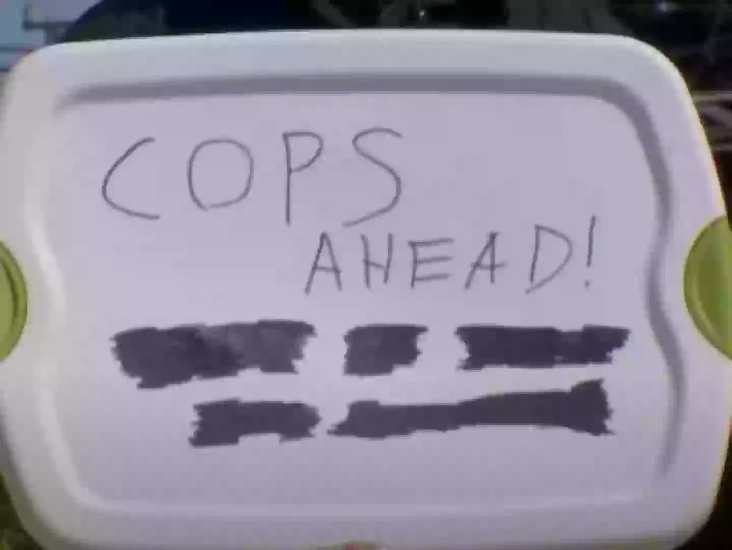 The man received a fine for holding up the sign (KOMO News)