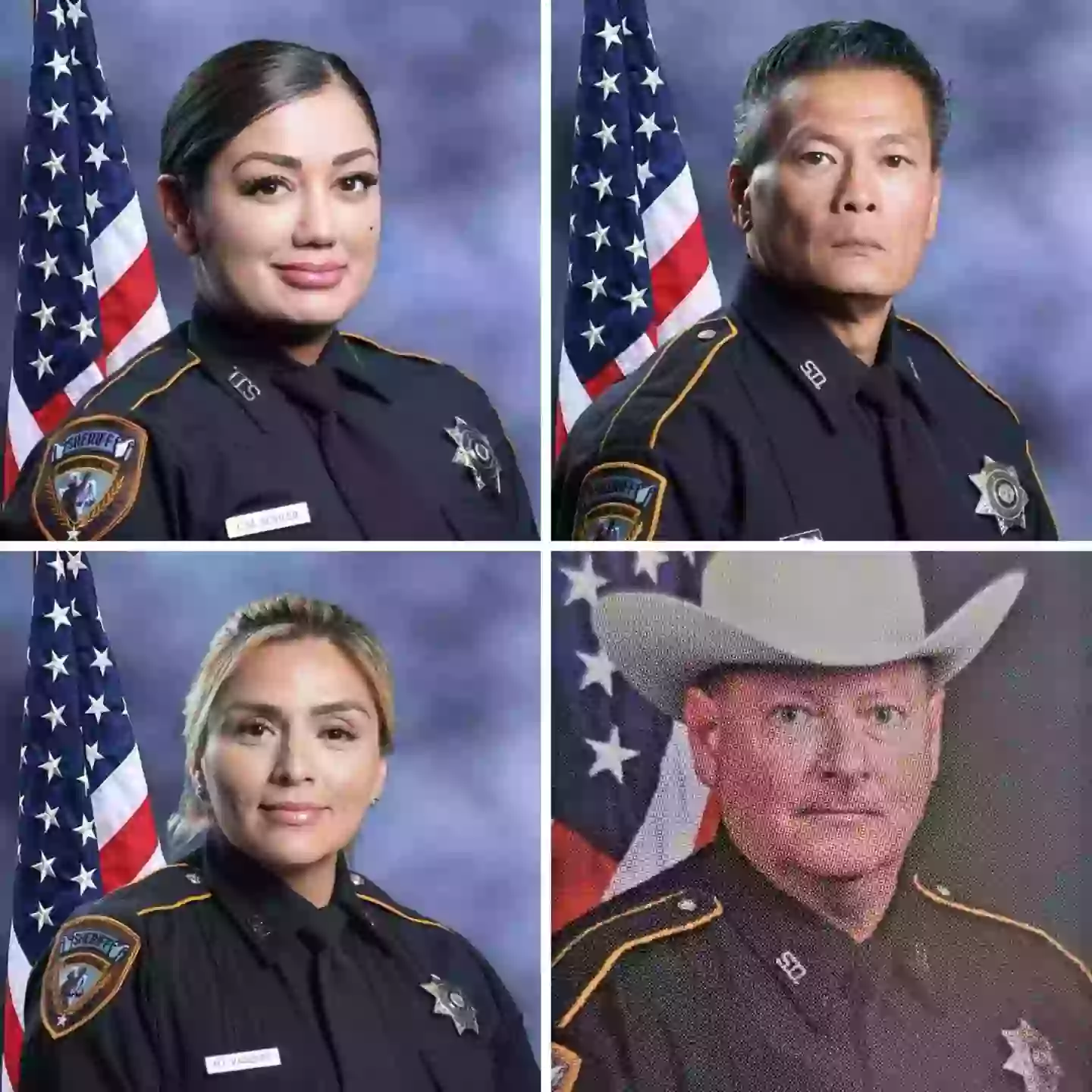 Former Harris County deputies Christina Kohler (top left), Long Nguyen (top right), Maria Vasquez (bottom left), William Bozeman (bottom right)(Harris County Sheriff's Office)