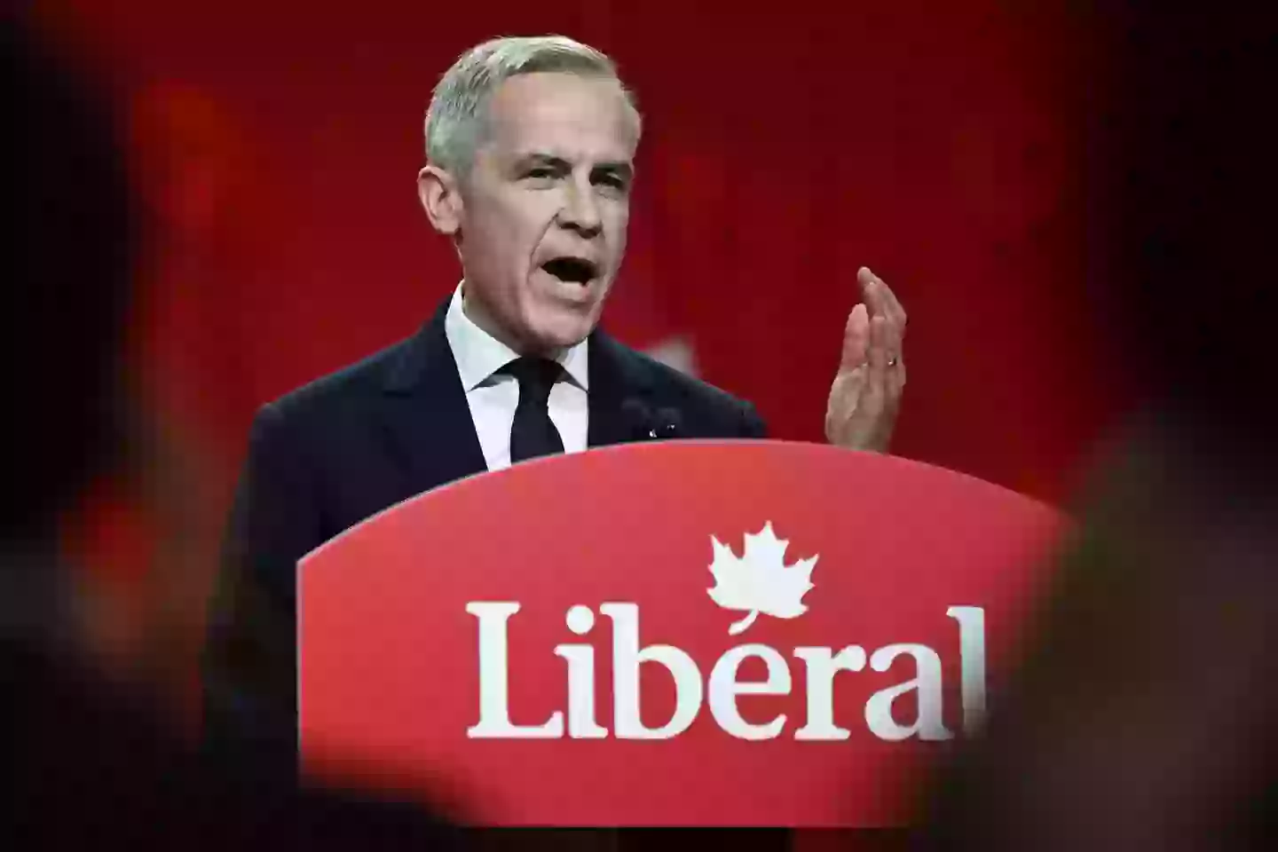 Carney wasted no time in hitting out at President Trump (Artur Widak/NurPhoto via Getty Images)