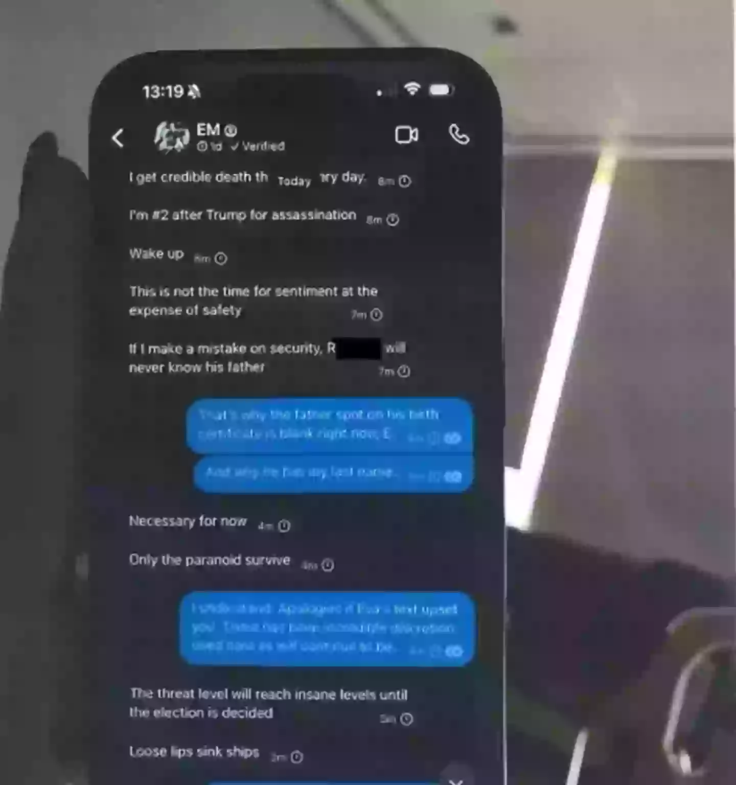 St Clair provided screenshots of alleged text messages between the two (New York Supreme Court)