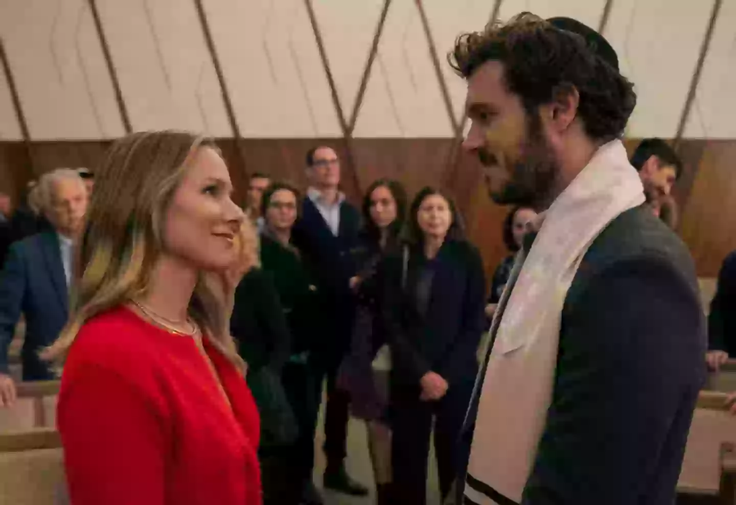 Kristen Bell and Adam Brody are both Emmy nominees for Nobody Wants This (Netflix)
