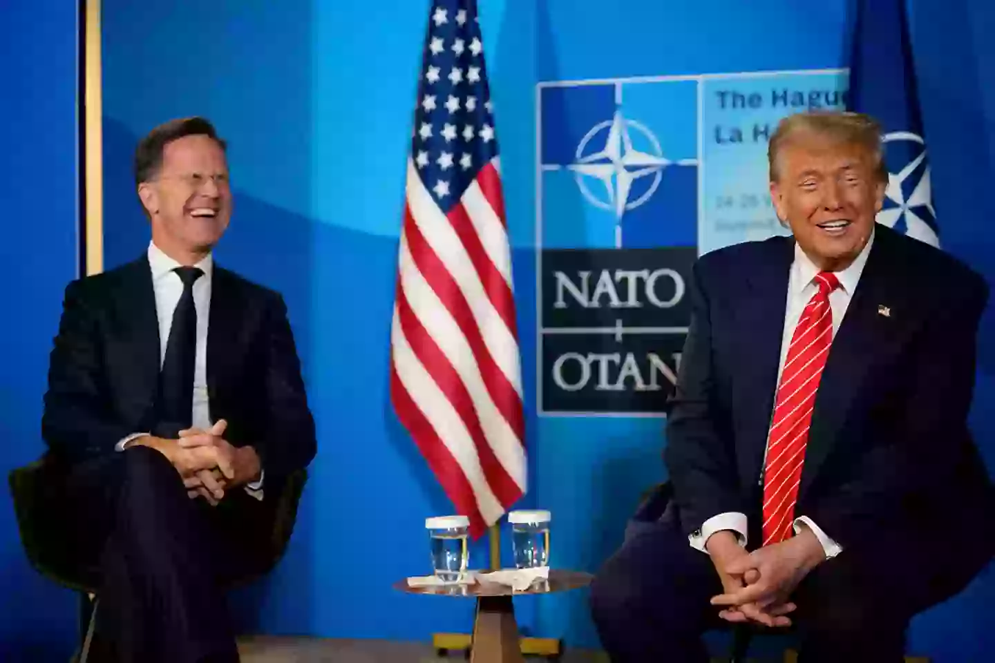 President Donald Trump and Secretary General Mark Rutte seen at the NATO summit (Andrew Harnik/Getty Images)