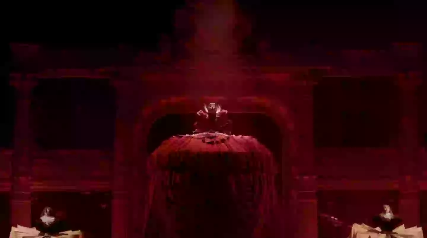 Lady Gaga's set was complete with gargoyles and blood (YouTube/Coachella)