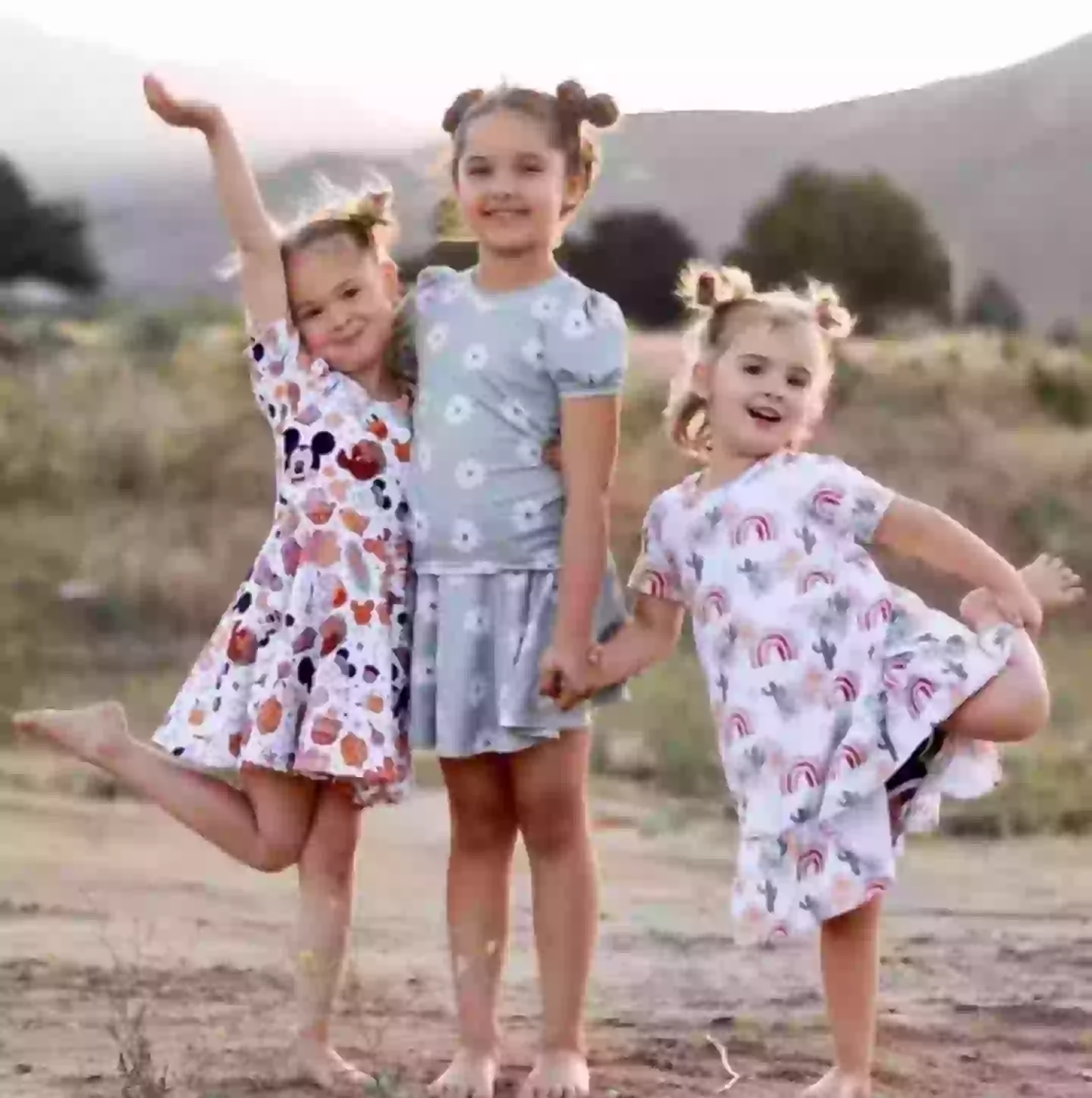 The bodies of sisters Olivia, five, Evelyn, eight, and Paityn, nine, have sadly been found (GoFundMe)