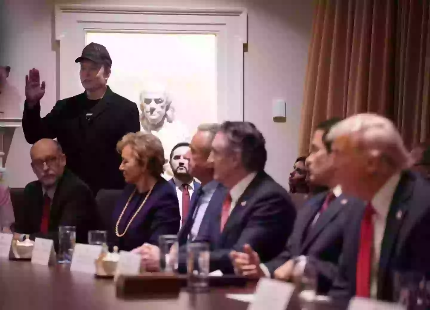 Elon Musk attended Trump's first Cabinet meeting of his second term (Andrew Harnik/Getty Images)