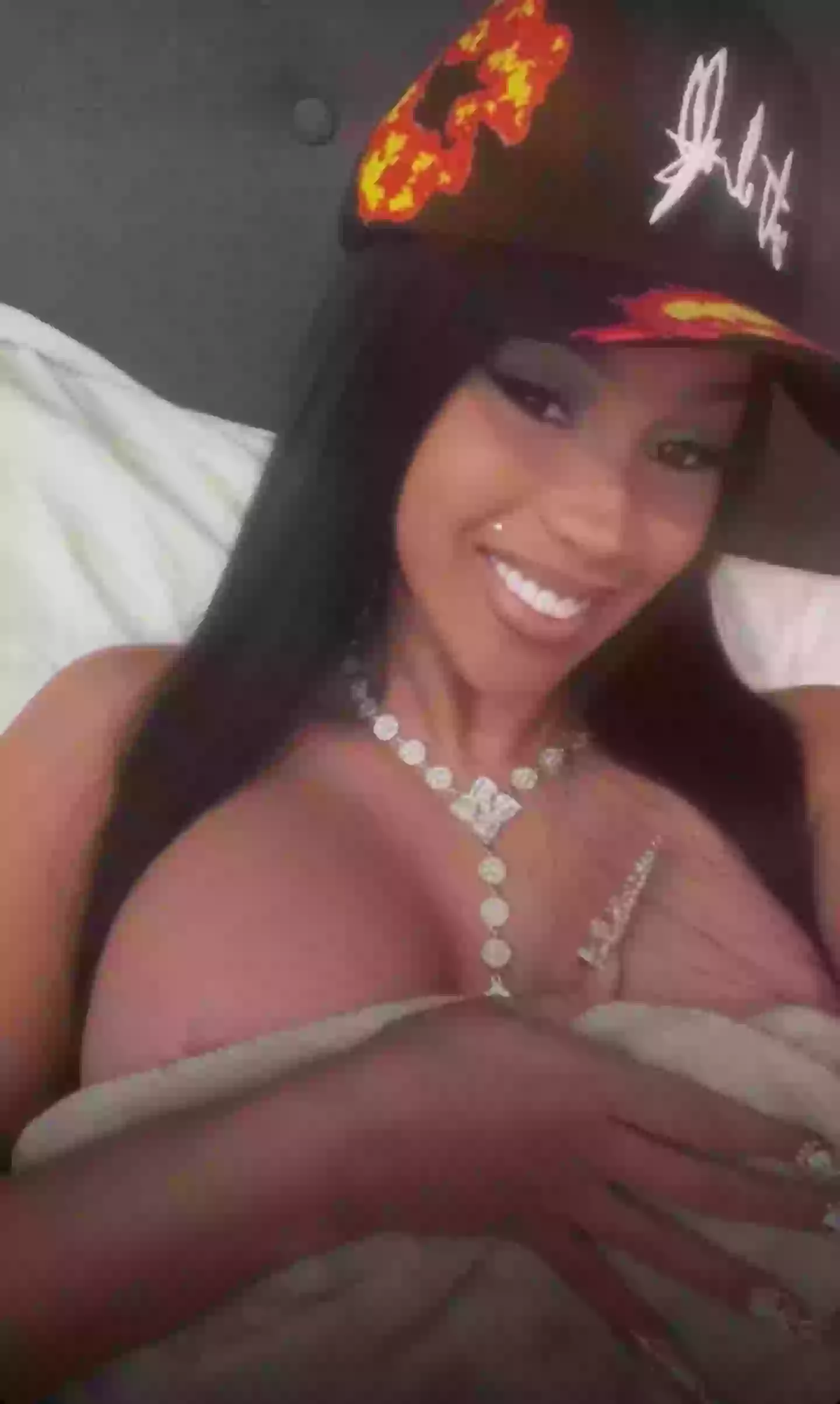 Was Cardi B's near wardrobe malfunction accidental? (iamcardib/X)