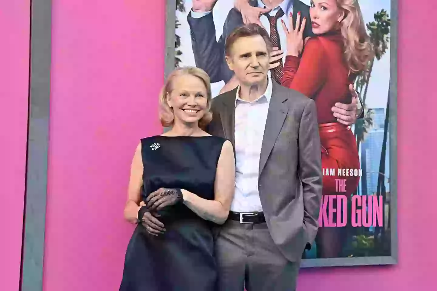 Liam Neeson and Pamela Anderson caused a bit of a stir during the press tour for The Naked Gun (Bryan Bedder/Getty Images for Paramount Pictures)