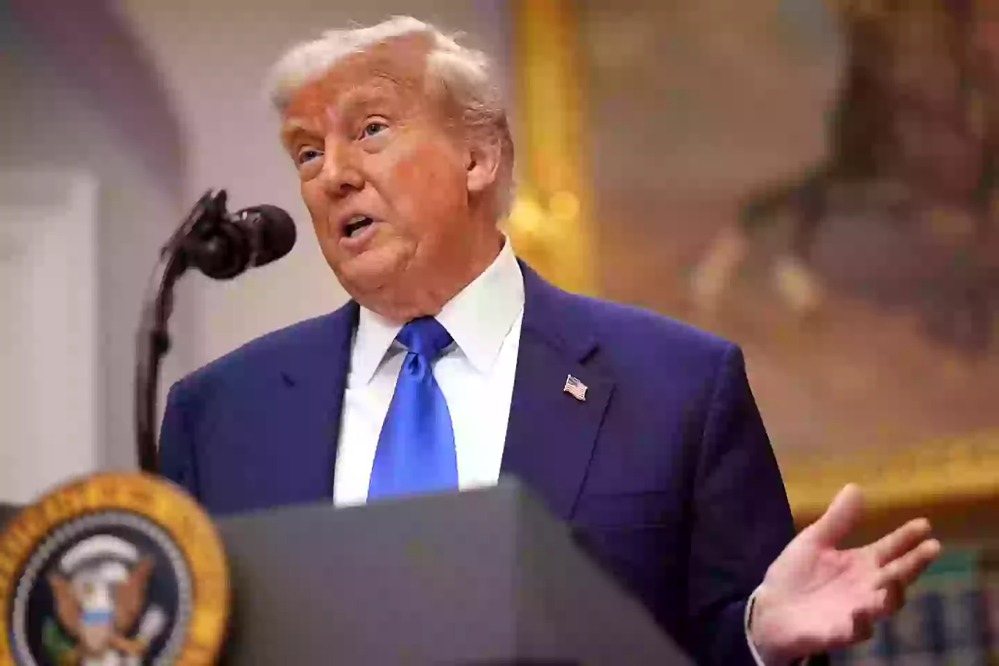 Donald Trump claims that he created the word 'equalize' (Andrew Harnik/Getty Images)