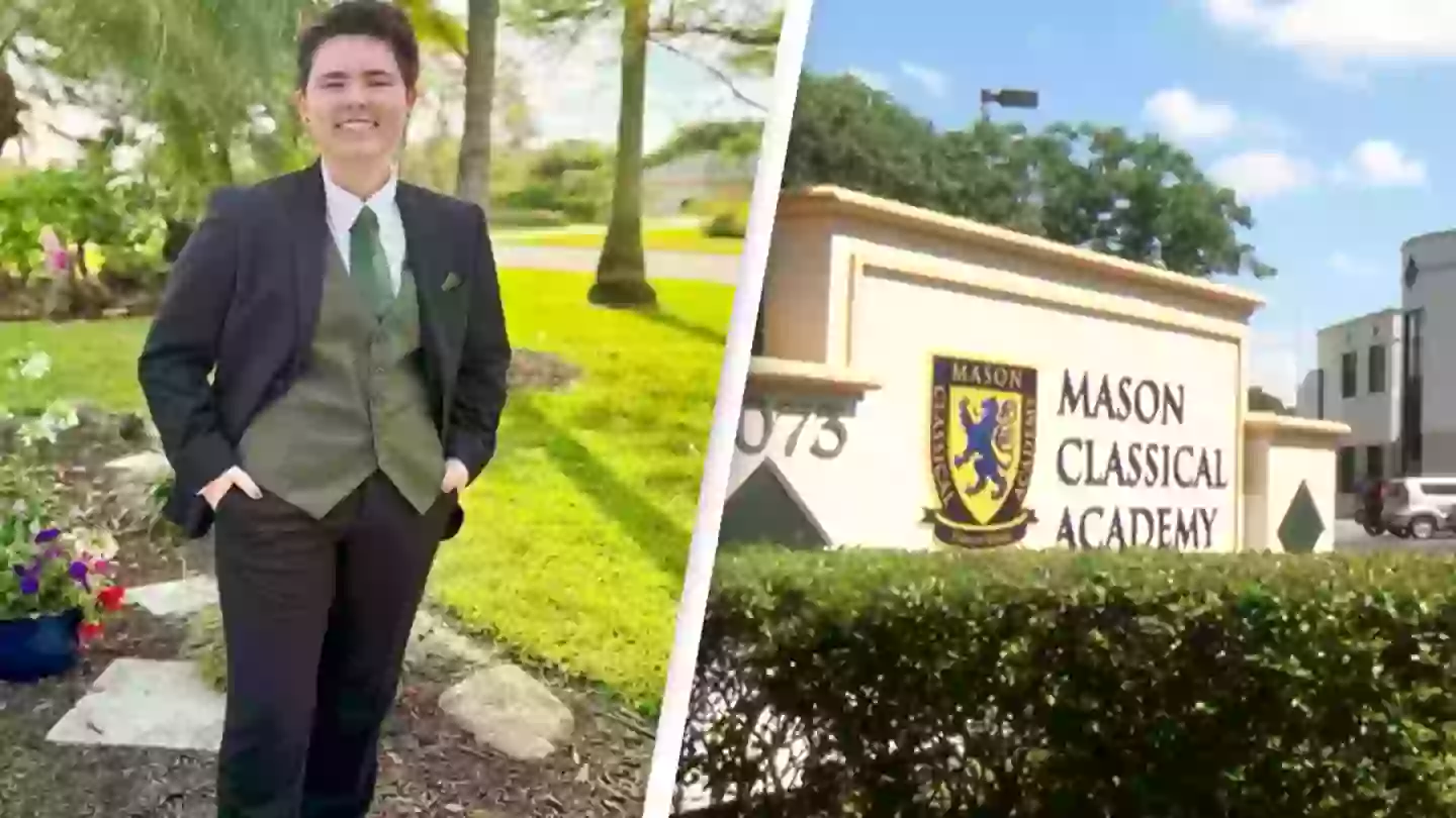 Teen hits out at school after she was denied entry to prom for wearing a suit