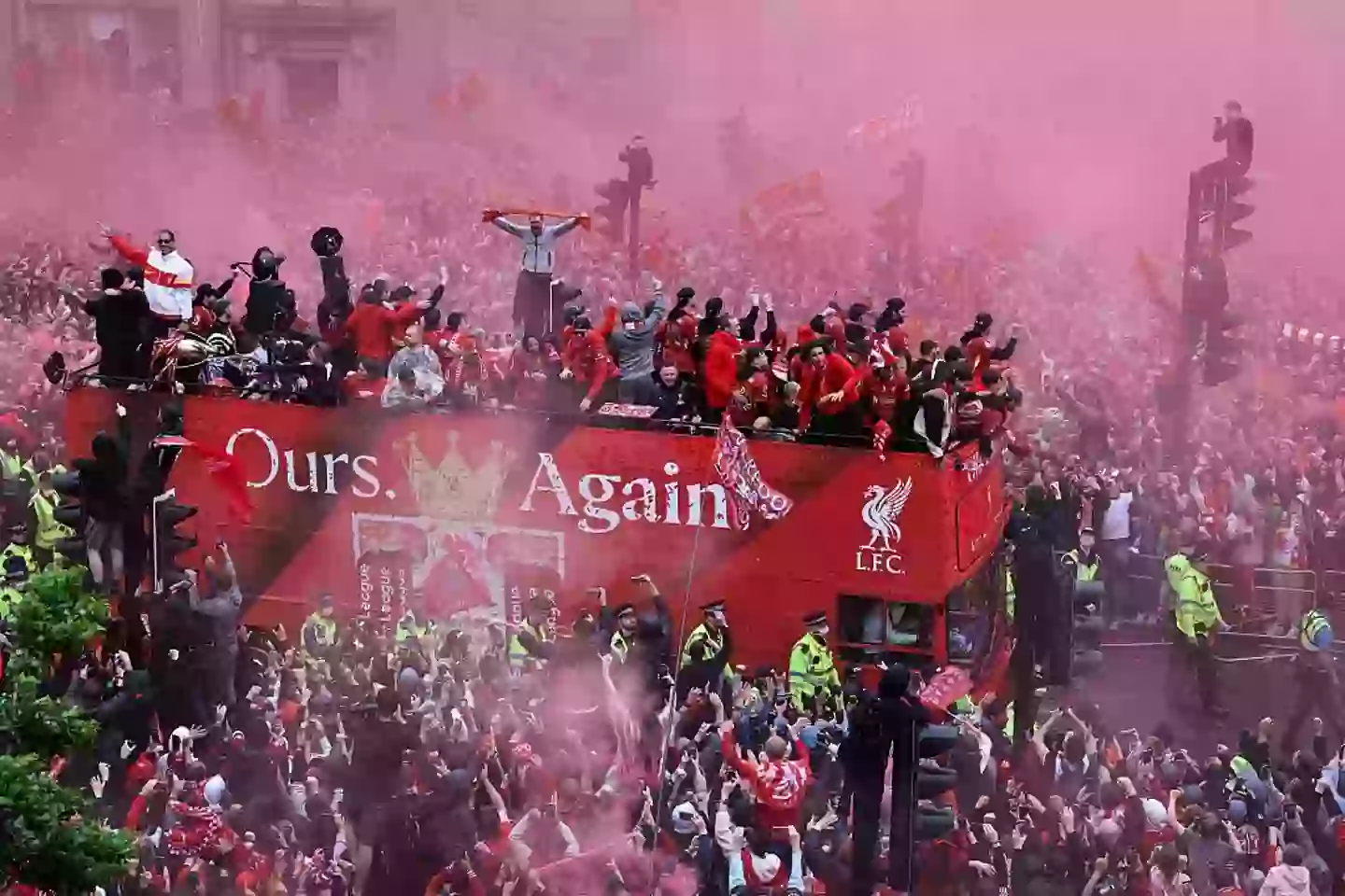 Hundreds of thousands of Liverpool supporters were believed to have been in attendance for the club's victory parade (DARREN STAPLES/AFP via Getty Images)