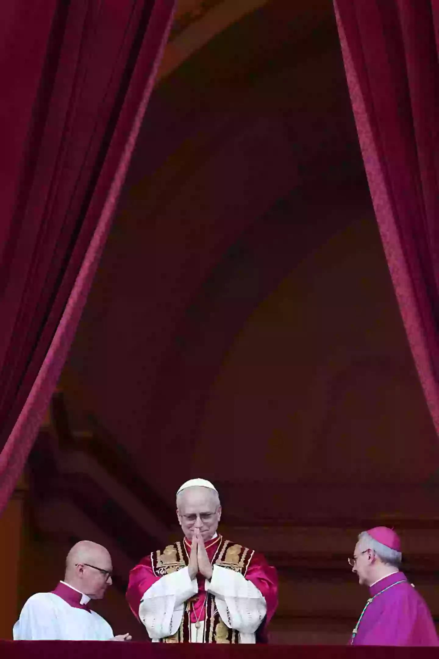 Pope Leo XIV appeared for the first time on the Vatican balcony today (Christopher Furlong/Getty Images)